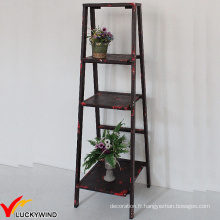 Eco Paint Rustic 3 Tiers Ladder Style Étagère de rangement